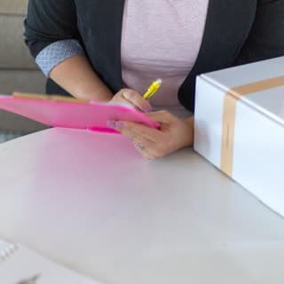 A checklist being reviewed